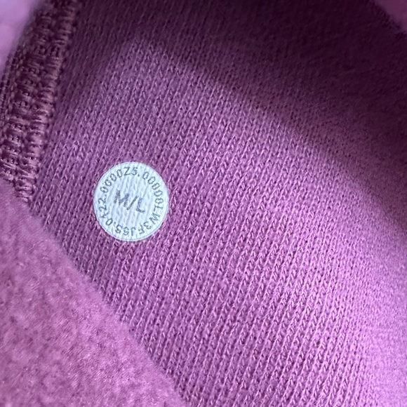 Lululemon Vintage Plum Cropped 1/2 Zip Funnel Neck Pullover Sweatshirt M/L - Picture 11 of 16